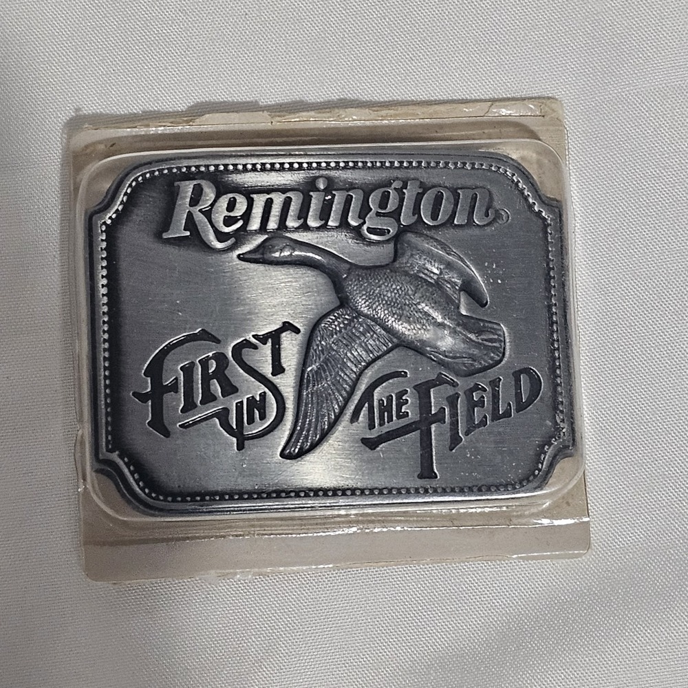 Vintage Remington First In The Field Belt Buckle 1980 Canada Goose New In Box